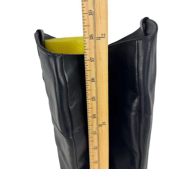SAM EDELMAN DRINA KNEE HIGH LEATHER RIDING BOOTS IN BLACK NWOB WOMEN'S SIZE 7M - Picture 11 of 16